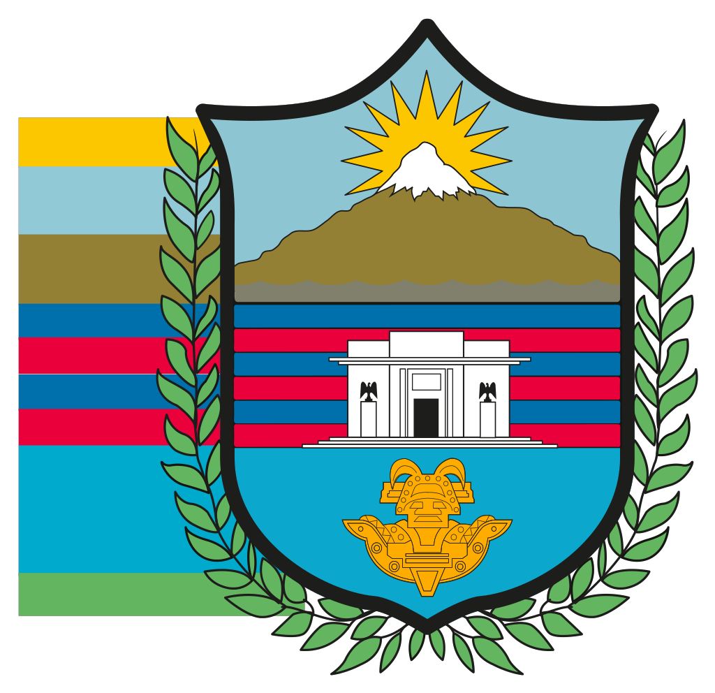 Escudo sobre franjas